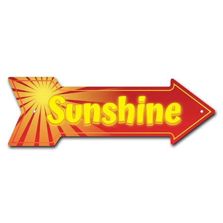 Sunshine Arrow Sign Funny Home Decor 18in Wide